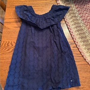 Nautica Navy Eyelet Kids Dress